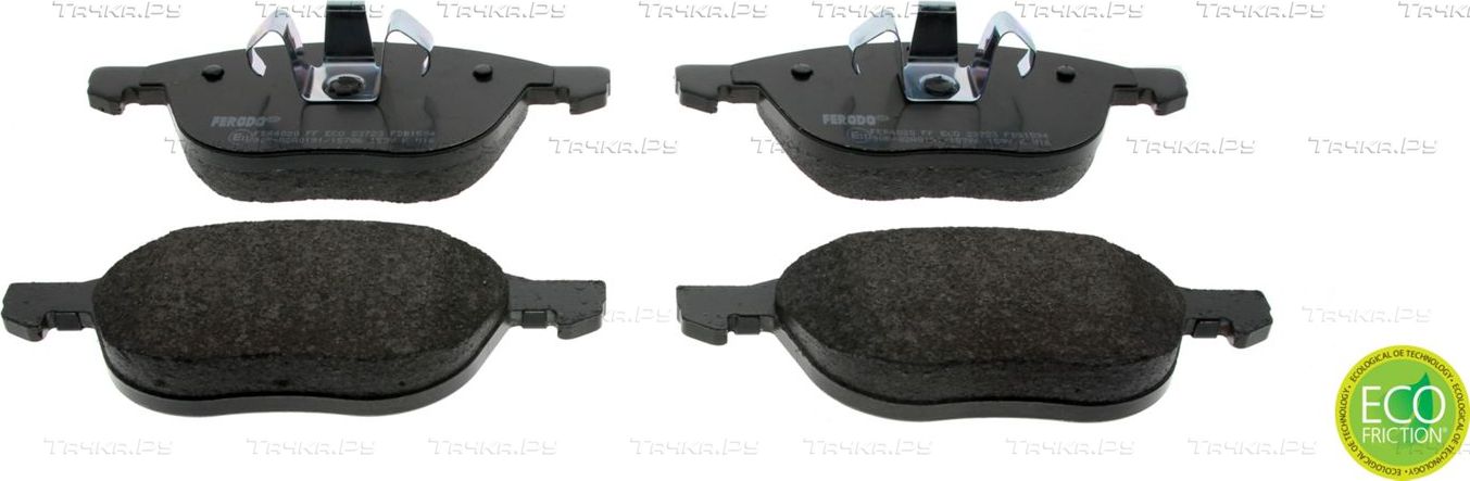 Тормозные колодки Ferodo Premier Eco Friction передние для Volvo C30 I 2006-2012. Артикул FDB1594