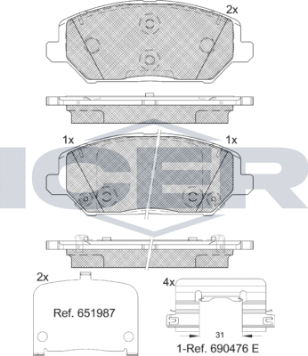 Тормозные колодки Icer. Артикул 182320