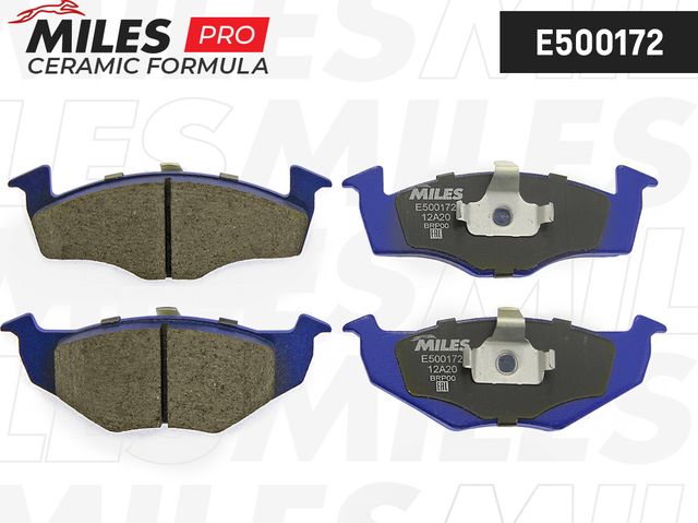 Тормозные колодки Miles (Керамика) передние для SEAT Arosa I 1997-2004. Артикул E500172