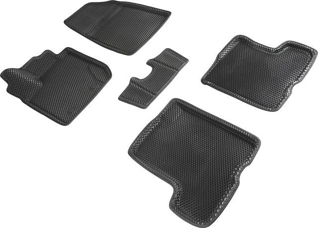 Коврики Seintex 3D EVA Ромб для салона Lada Xray 2016-2026 ЧЕРНЫЕ. Артикул 95189