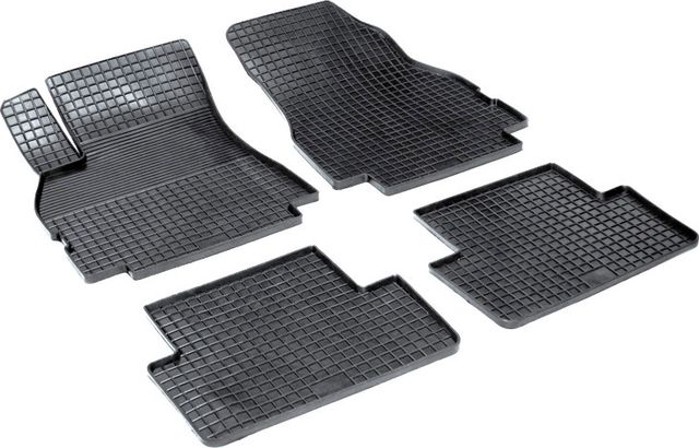 Коврики резиновые Seintex с узором сетка для салона Renault Megane II 2002-2009. Артикул 00362