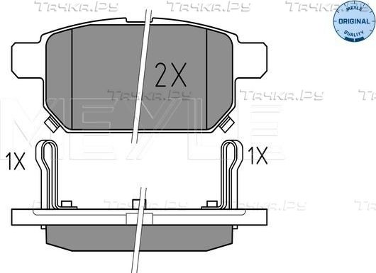 Тормозные колодки Meyle Original задние для Suzuki Vitara II 2015-2026. Артикул 025 252 5814/W