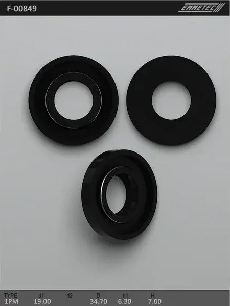 Сальник 19,00/34,70*6,30/7,00 тип 1PM (Emmetec). Артикул F00849