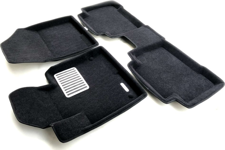 Коврики текстильные Euromat 3D Lux для салона Hyundai Santa Fe III 2012-2018. Артикул EM3D-002723