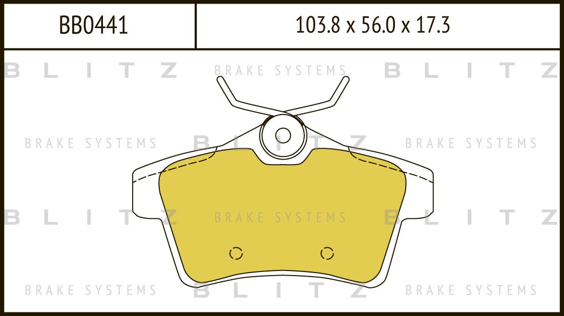 Колодки тормозные PSA C4/DS4/3008/308 CC 11- задн. (Blitz). Артикул BB0441