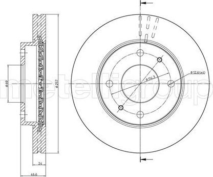 Тормозной диск Trusting передний для Hyundai Matrix I 2001-2010. Артикул DF1017
