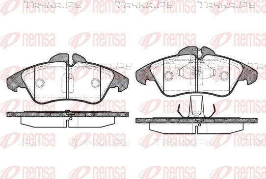 Тормозные колодки Remsa передние для Volkswagen LT II 1996-2006. Артикул 0578.00