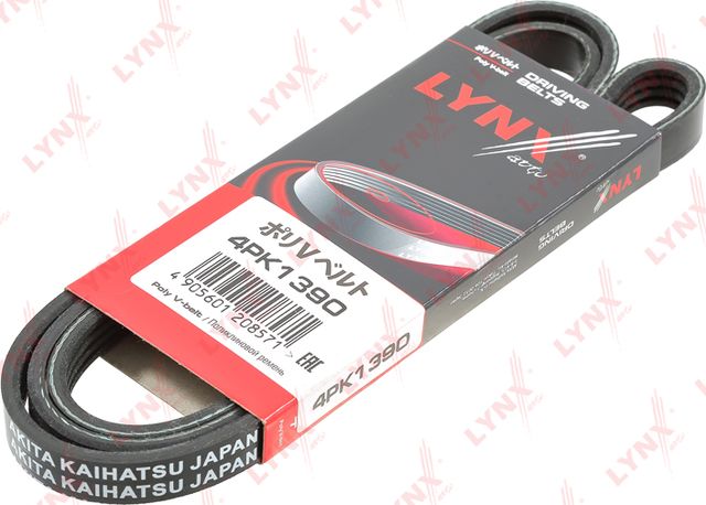 Приводной ремень поликлиновой LYNXauto. Артикул 4PK1390