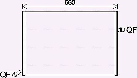 Радиатор охлаждения двигателя AVA передний для Mercedes-Benz GLC I (X253) 2015-2026. Артикул MS2712