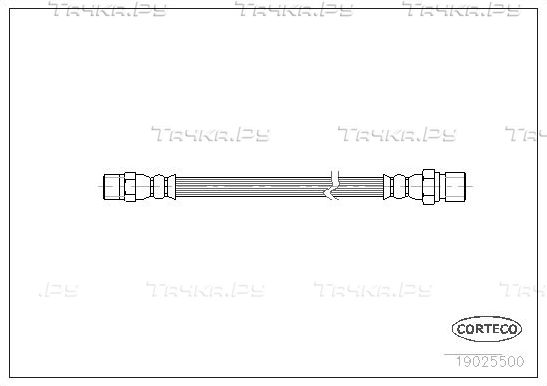 Тормозной шланг Corteco задний для Porsche 911 I (901, 911) 1971-1987. Артикул 19025500