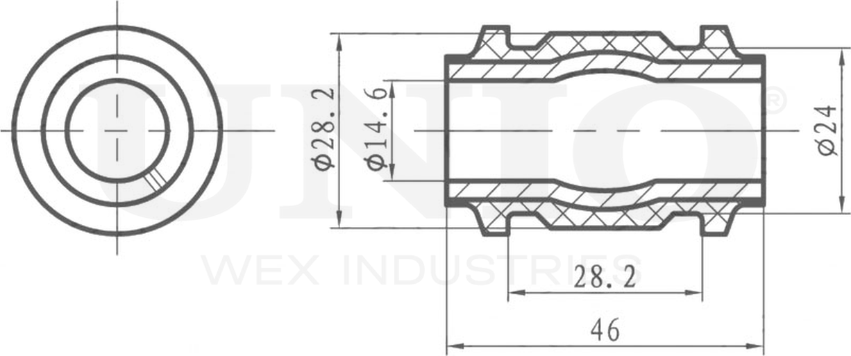 Сайлентблок рычага подвески (Unio). Артикул RMP-20246