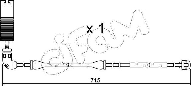Датчик износа тормозных колодок  Metelli задний для BMW X5 I (E53) 2000-2006. Артикул SU.155