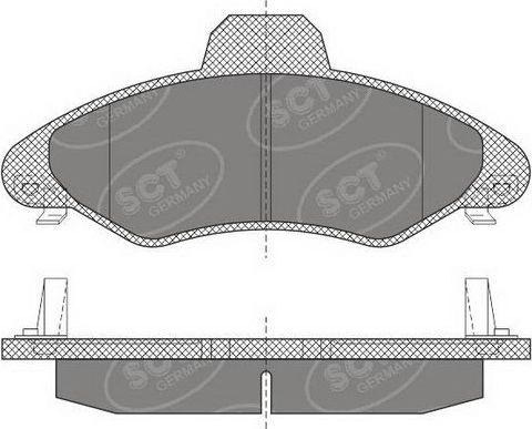 Тормозные колодки SCT-Germany. Артикул SP 614 PR