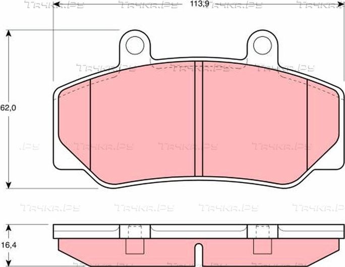 Тормозные колодки TRW передние для Volvo 780 1987-1990. Артикул GDB970