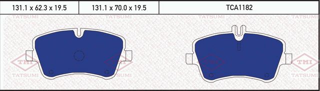 Колодки тормозные MB W203 00- перед. (Tatsumi). Артикул TCA1182