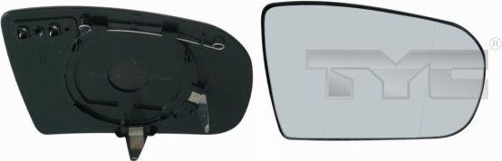 Зеркальное стекло бокового зеркала TYC правое для Mercedes-Benz E-Класс II (W210, S210) 1999-2003. Артикул 321-0075-1