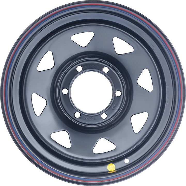 Колёсный диск OFF-ROAD Wheels усиленный стальной черный 6x139,7 8xR16 d110 ET 10 (треугольник мелкий) для Toyota Hilux VIII 2,5D, 3,0D 2015-2026. Артикул 1680-63910BL+10A17X