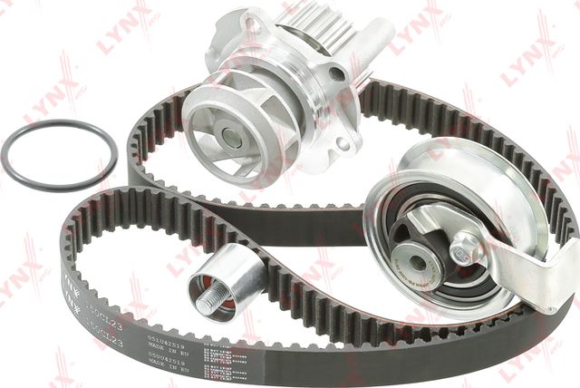Помпа (водяной насос) с комплектом ремня ГРМ LYNXauto. Артикул PW-1310