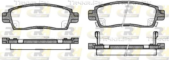 Тормозные колодки RoadHouse задние для Saab 9-7X 2004-2012. Артикул 2838.02