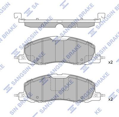 Тормозные колодки Sangsin Hi-Q. Артикул SP4432