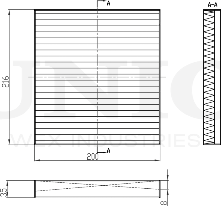 Фильтр салона (Unio). Артикул FLT-40137C