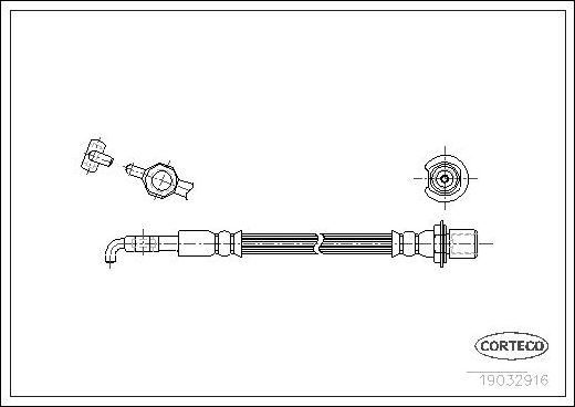 Тормозной шланг Corteco передний для Lexus GS I 1993-1997. Артикул 19032916