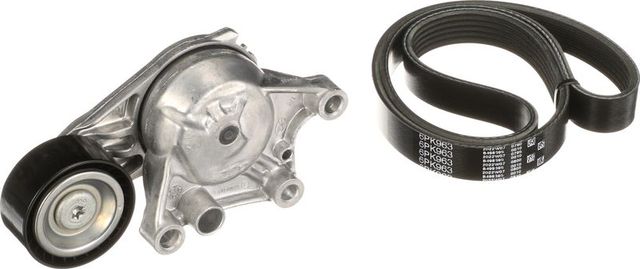 Приводной ремень поликлиновой с роликами (комплект) Gates Micro-V® Kit для Peugeot Rifter I 2018-2026. Артикул K026PK963