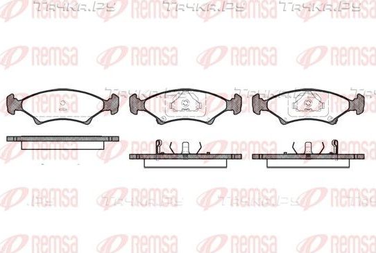 Тормозные колодки Remsa передние для Kia Sephia I 1993-1997. Артикул 0502.02