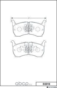 Колодки тормозные, передние (MK Kashiyama) MK Kashiyama. Артикул D3016