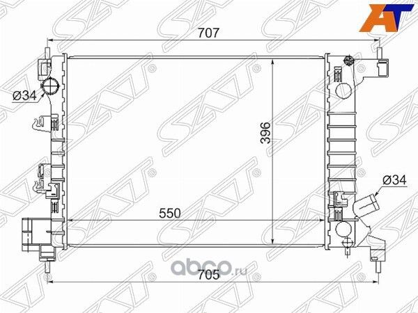 Радиатор CHEVROLET AVEO 1.21.4 11- (SAT). Артикул SGCV0011