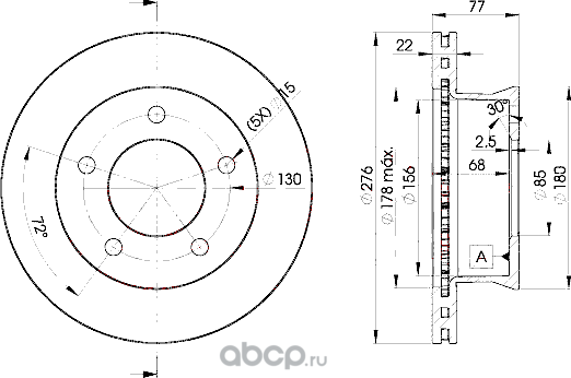 Диск тормозной (Icer). Артикул 78bd0181