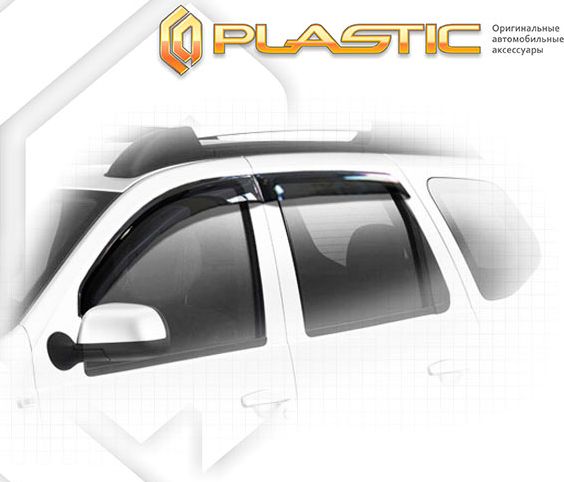 Дефлекторы СА Пластик для окон (Classic полупрозрачный) Renault Duster I рестайлинг 2015-2020. Артикул 2010030312064