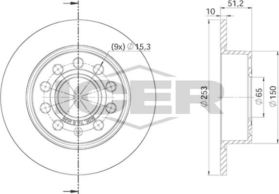 Тормозной диск Icer задний для Volkswagen Jetta VII 2017-2026. Артикул 78BD5640-2