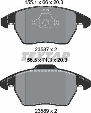 Тормозные колодки Textar Q+. Артикул 2358704