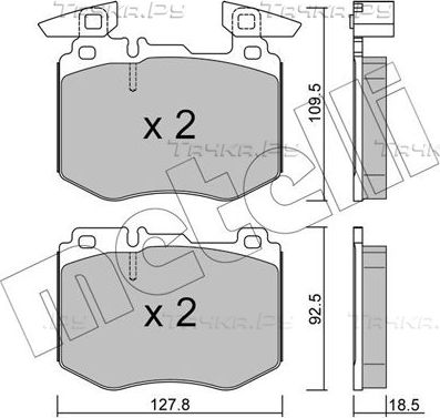 Тормозные колодки Metelli. Артикул 22-1388-0