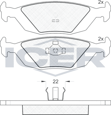 Тормозные колодки Icer задние для Saab 900 I 1988-1994. Артикул 180775