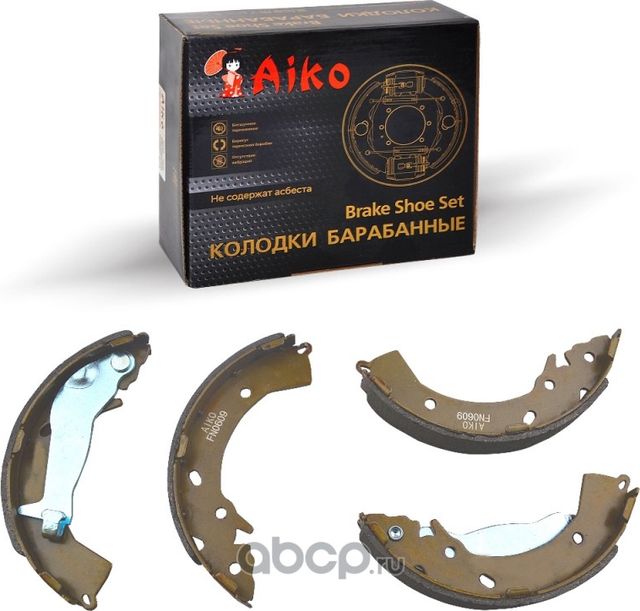 Колодки барабанные HYUNDAI Solaris / KIA Rio (2010-) (Aiko). Артикул FN0609
