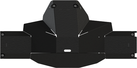 Защита Шериф (3 мм) усиленная для дифференциала Toyota Hilux VIII 2020-2026. Артикул 5185