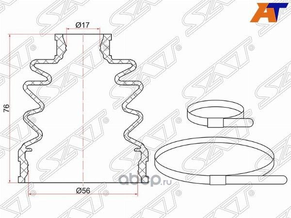 ПЫЛЬНИК ШРУСА ВНУТР RR HONDA CR-V RD5 C-1717 (SAT). Артикул C1717
