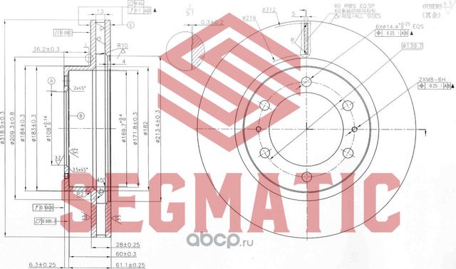 Диск тормозной (Segmatic). Артикул SBD30093108