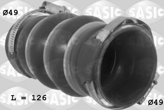 Патрубок интеркулера Sasic для Peugeot 2008 I 2015-2026. Артикул 3330016