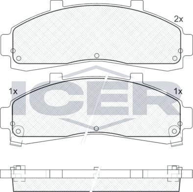 Тормозные колодки Icer передние для Ford Explorer II 1994-2002. Артикул 141228