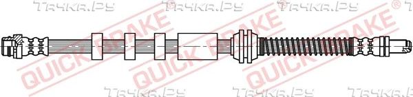 Тормозной шланг Quick Brake передний правый/левый для Land Rover Freelander II 2006-2014. Артикул 32.831