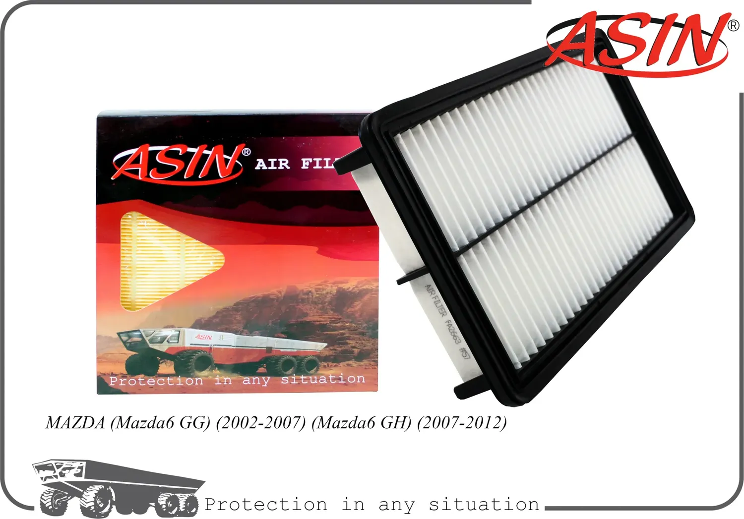 Фильтр воздушный (Asin). Артикул ASINFA2663