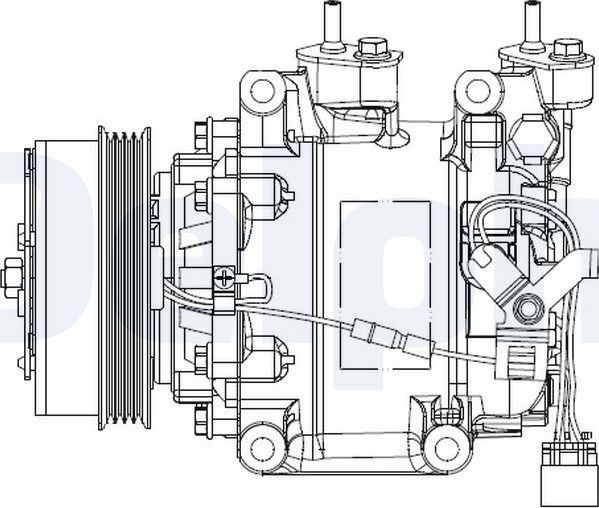 Компрессор кондиционера Delphi для Honda Insight II 2009-2014. Артикул CS20515