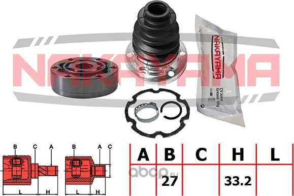 ШРУС внутренний к-кт (Nakayama). Артикул NJ7486NY