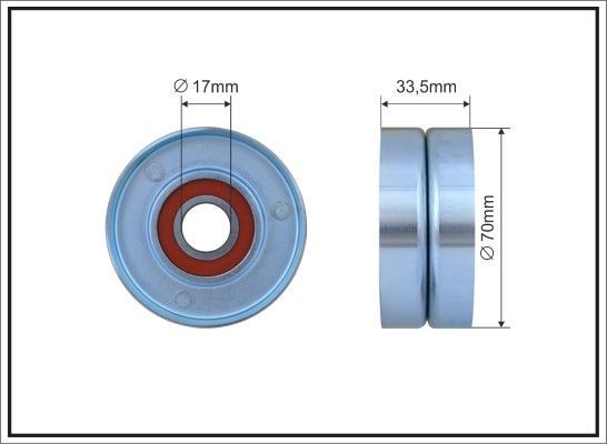 Натяжной ролик (натяжитель) приводного поликлинового ремня Caffaro (Металл). Артикул 500083