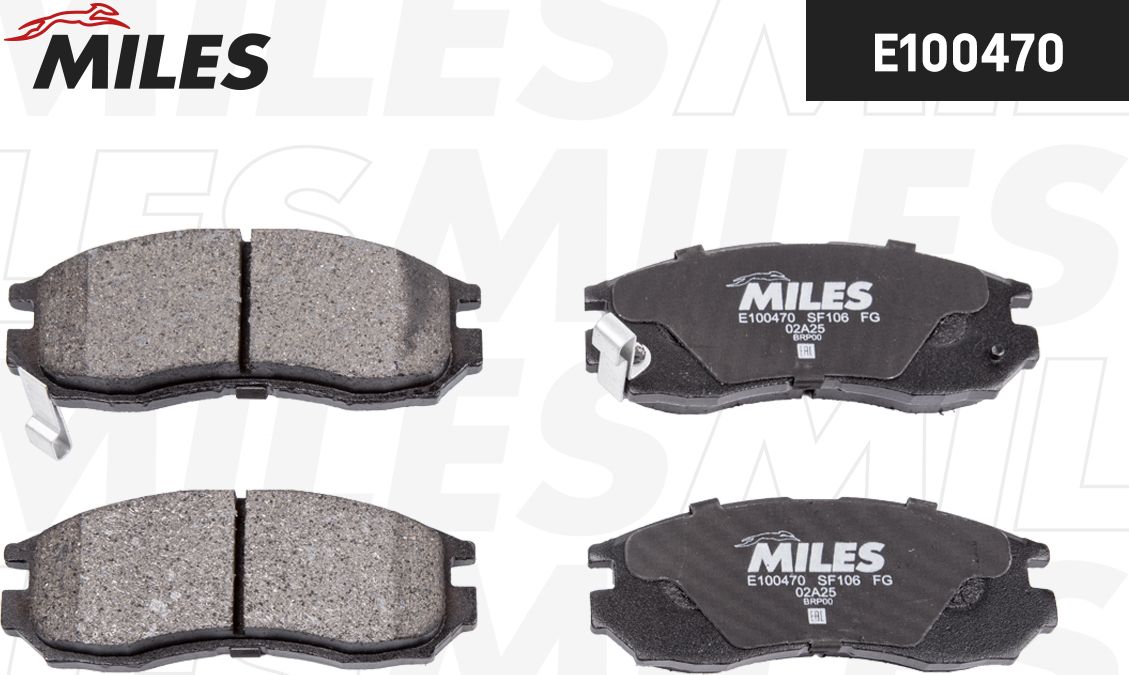 Тормозные колодки Miles (Semi-Metallic). Артикул E100470