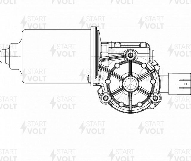 Мотор стеклоочистителя (моторчик дворников) StartVOLT передний для Chery Tiggo (T11) I 2005-2016. Артикул VWF 0563
