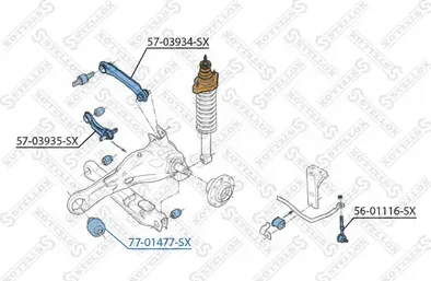 Сайлентблок заднего рычага подвески Stellox. Артикул 77-01477-SX